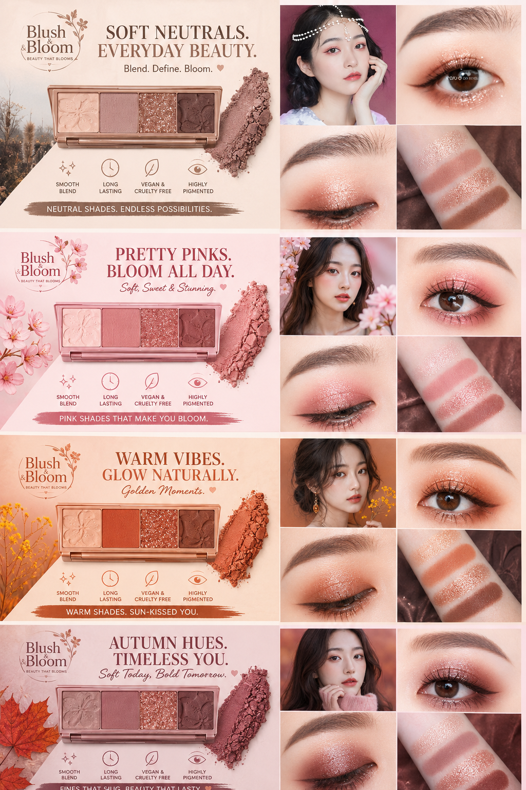 Blush & Bloom NEW Eyeshadow Palettes
